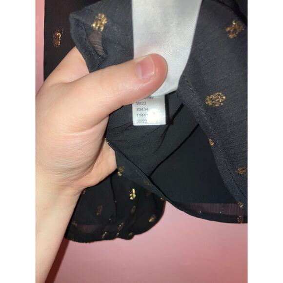 Loft outlet black and gold blouse size medium - Picture 5 of 6